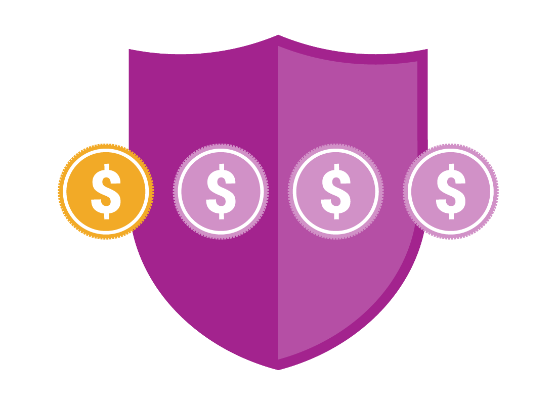 An illustration of a security shield with installation payments