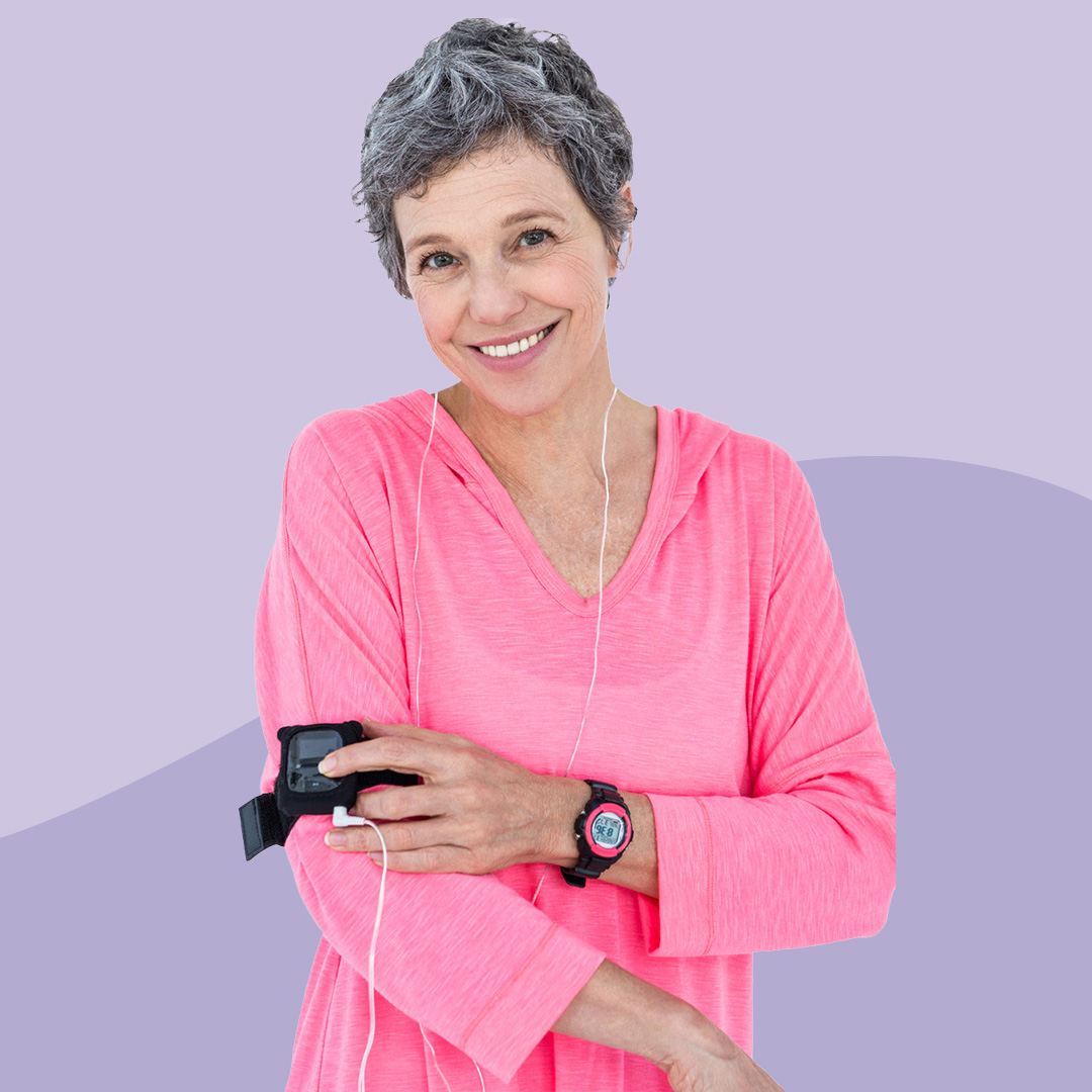 Person using a health tracking device